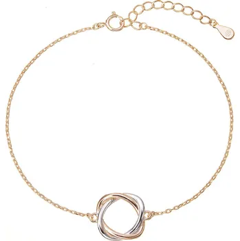 Náramek Pozlacený náramek dvoubarevný kroužek 63023
