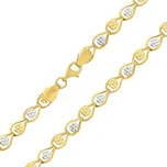 Zlatý řetízek Avera ze žlutého a bílého zlata - 5,3 mm