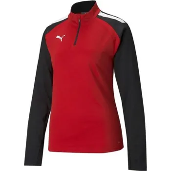 Dámská mikina Dámská fotbalová mikina Puma TEAMLIGA 1/4 ZIP TOP W M Červená, Černá, Bílá