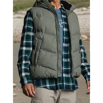 Sinsay - Prošívaná vesta s kapucí - béžová - 272EU-08X - 272EU-08X-3XL