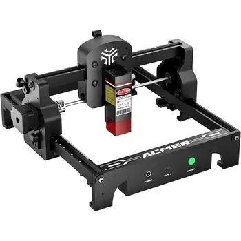 3D tiskárna ACMER S1 Mini přenosný laserový gravírovací stroj 3,5 W DIY řezací gravírovačka Dřevo Akryl Sklo Kůže 130x130 mm Přesnost 0,01 mm
