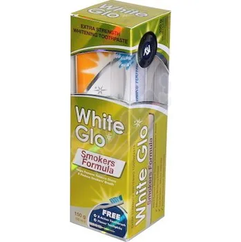 Přípravek na bělení zubů WHITE GLO Bělící pasta Smokers 150g+kart.na zuby