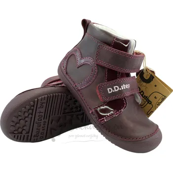 Chlapecké polobotky Dětské celoroční barefoot boty D.D.Step A063-52818A Raspberry - vel. 33