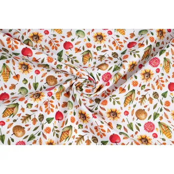 Bavlna režná podzimní plody a slunečnice