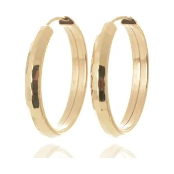Náušnice Náušnice kruhy ze žlutého zlata 16 mm NA1813F + Dárek zdarma
