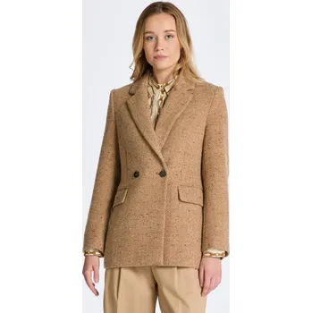 Dámské sako BLEJZR GANT REGULAR HERRINGBONE BLAZER ROASTED WALNUT