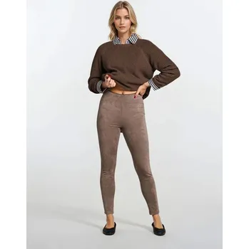 Dámské legíny Sinsay - Legíny z imitace semiše - hnědá - 510FJ-84X - 510FJ-84X-XXL