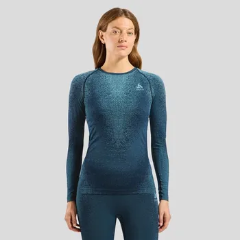 Odlo termo prádlo BL TOP crew neck l/s PERFORMANCE WARM BLACKCOMB 2024/2025 Modrá S Dámské