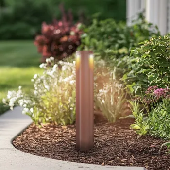 Venkovní osvětlení Lucande LED světlo na cestu Raiku, rezavá barva, hliník, 65 cm rezavé barvy 3 x 6 W LED - Doprava zdarma