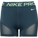 Dámské šortky Nike PRO XL Tmavě zelená, Reflexní neon, Bílá