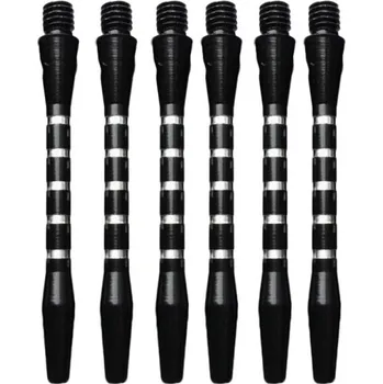 Karnevalová maska Sada 6 ks hliníkových násad na šipky 5,2 cm střední kovové tyče se závitem 4,5 mm různé barvy příslušenství na vrhací šipky odolná slitina černá