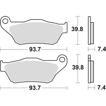 Brzdová destička brzdové destičky, BRAKING (semi-metalická směs SM1) 2 ks v balení