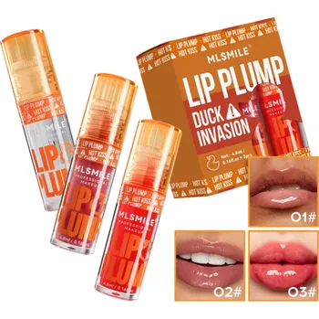 Rtěnka 3ks sada ovocný parfémovaný olej na rty Hydratační zrcadlový lesk Beep Lip Glaze Duck Mouth Výživa proti vysoušení Jemný efekt