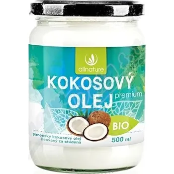 Přisada na vaření a pečení Allnature Kokosový olej panenský BIO 500ml