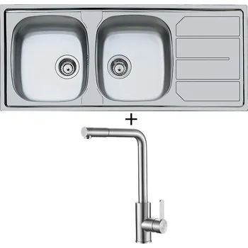 Nerezový dřez Nerezový dřez SET Foster 1000 1812 nerez + Laveo BONA BAB 269D nerez