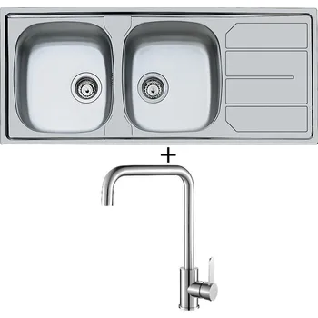 Nerezový dřez Nerezový dřez SET Foster 1000 1812 nerez + Laveo BONA BAB 265D nerez