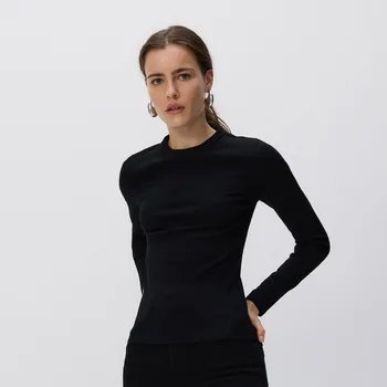 Reserved - Top s dlouhými rukávy - černý - 414GA-99X - 414GA-99X-L