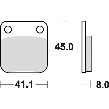 Brzdová destička brzdové destičky, BRAKING (semi-metalická směs SM1) 2 ks v balení