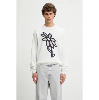 Pánský svetr Svetr Maison Kitsuné Abstract Daisy Intarsia pánský, bílá barva, OM00811KT1138, XL, 00X