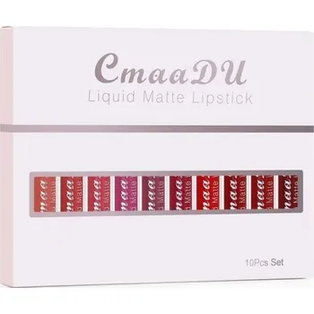 Rtěnka Sada 10 ks sametových matných rtěnek Voděodolný dlouhotrvající lesk na rty Hedvábná textura Nepřilnavé syté barvy Snadná aplikace