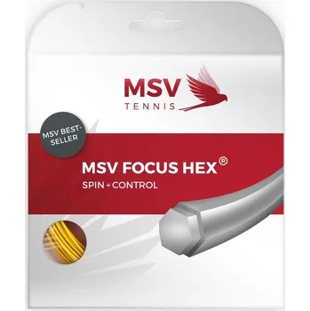 Struna na výplet tenisové rakety Tenisový výplet MSV Focus Hex (12 m) - yellow Žlutý (1.18 mm)