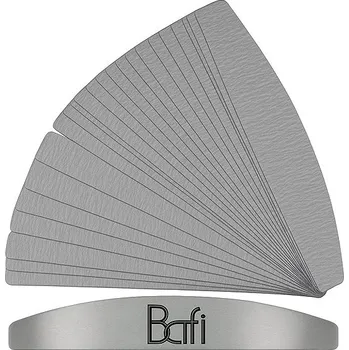 BAFI Kovová základna půlměsíc + Náhradní brusný papír půlměsíc, 240 gr, 25 ks