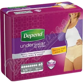 Inkontinenční kalhotky Depend Maximum inkont.kalh.ženy vel.S/M 10ks