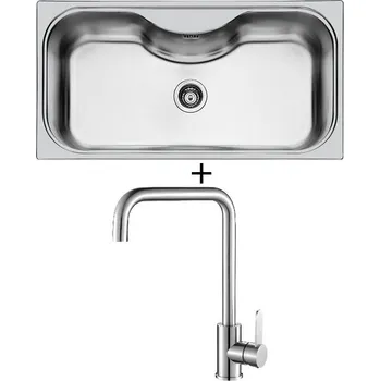 Nerezový dřez Nerezový dřez SET Foster URAGANO 1555 600 nerez + Laveo BONA BAB 265D nerez