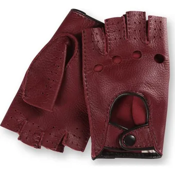 Rukavice Prémiové kožené řidičské rukavice Ručně šité - VÍNOVÉ vel. 8/S