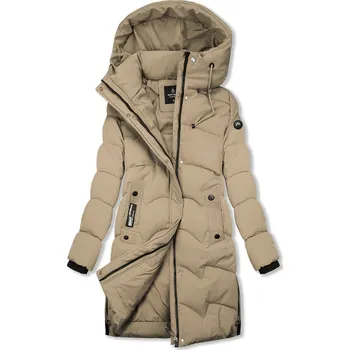 Světle hnědá zimní bunda s kapucí SNOW