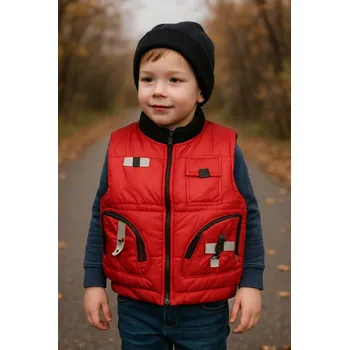 Dívčí vesta BAZAR-Dětská vesta Works červená Velikost: EU 152