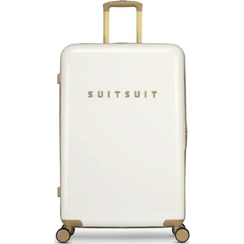 Plastový kufr SUITSUIT® Fusion White Swan L - bílá - 91 L
