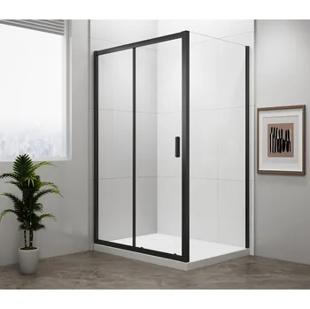 POLYSAN EASY BLACK obdélníkový sprchový kout 1100x900mm, čiré sklo L/P varianta (EL1115B-03)