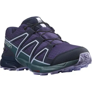 Dětská treková obuv Salomon Speedcross CSWP J Grape/Mallard Blue 414470 dětské nepromokavé nízké běžecké boty - 38 EUR