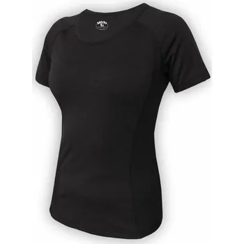 Dámské oblečení Jitex Kamada 801 TSS černá dámské triko krátký rukáv Merino vlna - XXL