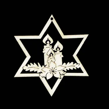 Vánoční ozdoba Vánoční ozdoba - Hvězdička svíčky 6 cm