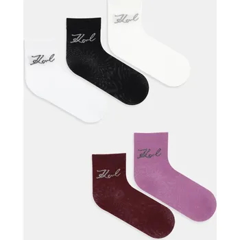 Dámská móda Ponožky Karl Lagerfeld K/SIGNATURE 5-pack A4W47032 bílá 00B, vel. 35-38