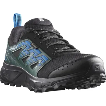 Pánská sportovní obuv Salomon Wander GTX 472908 black/darkest spruce/ibiza blue pánské nízké nepromokavé boty - 40 EUR
