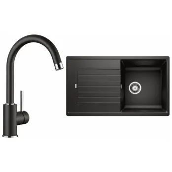 Granitový dřez Blanco Set 10-C 25 Zia 5 S Černá + Mida Černá