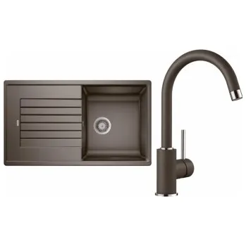 Granitový dřez Blanco Set 10-C 25 Zia 5 S Kávová + Mida Kávová