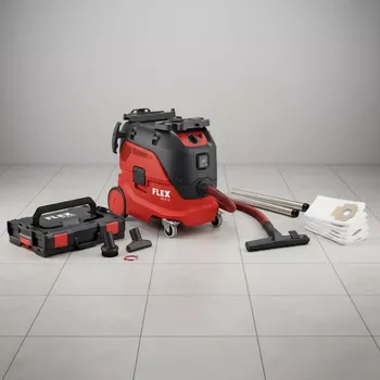 Průmyslový vysavač FLEX VCE 33 L AC Set vysavač, auto oklep + sáčky + L-Boxx - 471.186
