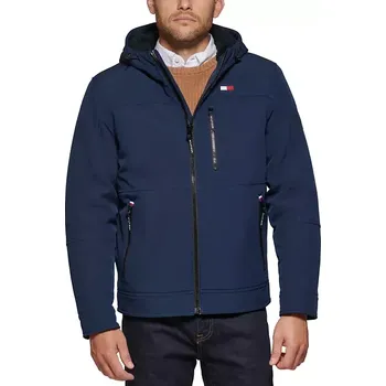 Tommy Hilfiger zimní softshellová pánská bunda Sherpa modrá XL