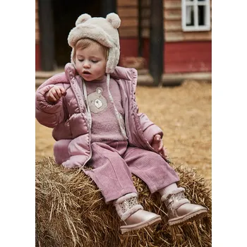 Dívčí kalhoty Kalhoty natahovací velurové světle růžové BABY Mayoral velikost: 92