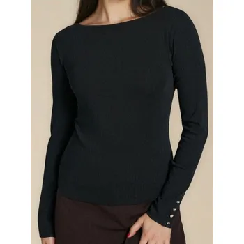 Dámské tričko Sinsay - Halenka s&nbsp;dlouhými rukávy - černá - 473EU-99X - 473EU-99X-S