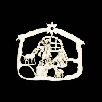 Vánoční ozdoba Vánoční ozdoba - Betlém 7 cm