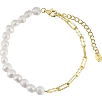 Náramek Majya Stříbrný náramek s perlami MARGIT pozlacený Ag/; ≤4,70 g 11714