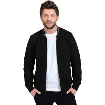 Pánská mikina Pánská mikina se zipem VOLCANO-B-EST-700-BLACK Černá XXL