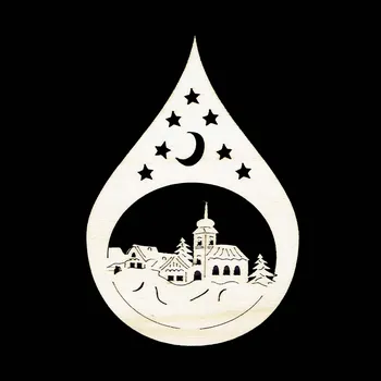 Vánoční ozdoba Vánoční ozdoba - Kapka vesnice 9 cm