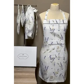 Kuchyňská zástěra Kuchyňský set LAVANDER TIME v dárkovém balení, 4 ks Univerzální velikost Mix