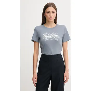 Bavlněné tričko Pepe Jeans PL5000049 modrá 95X, vel. M